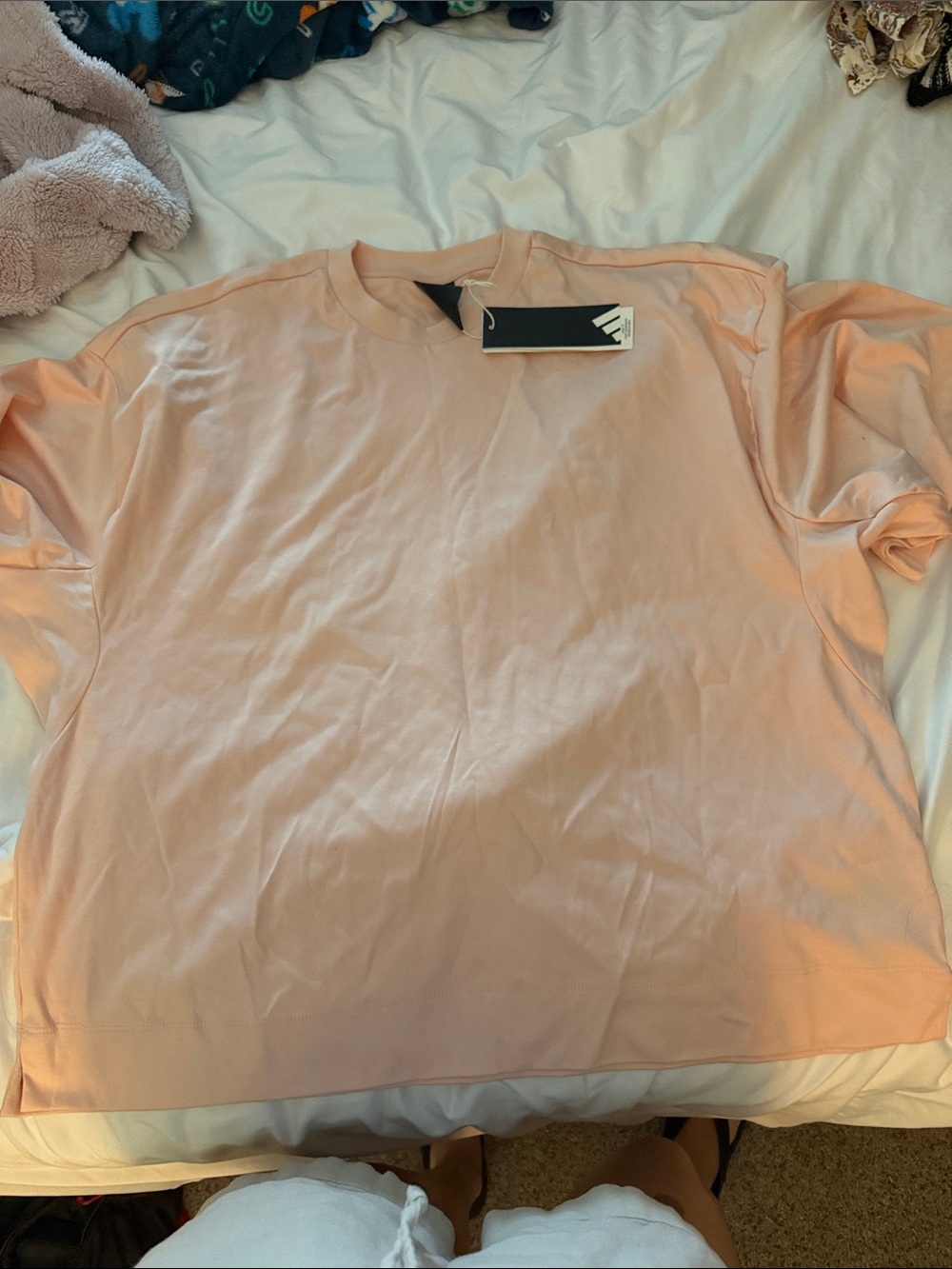 adidas women Peach Short-Sleeve Crewneck Tee